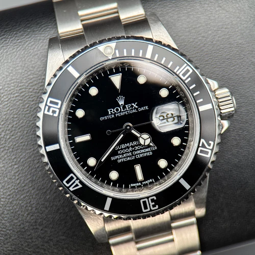EBAY-Rolex Submariner Date 16610 Engraved Rehaut Black Dial Steel 40mm Watch – 2008 | eBay
