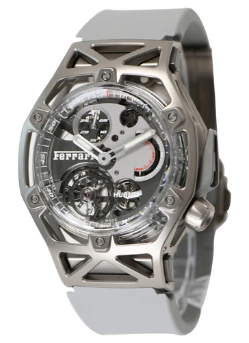 EBAY-HUBLOT – Techframe Ferrari Tourbillon Chronograph in White Gold | eBay