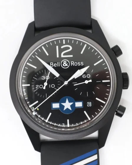 EBAY-2020 Unworn Bell & Ross BRV126-BL-CA-CO/US Insignia US Black PVD Steel Watch | eBay